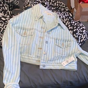 Brand new jean crop top jacket